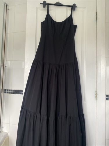 Tall maxi black tiered dress - tall,