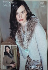 Original Sirdar Silky Look Dk/ Foxy Ladys Jacket 32"-42" Knitting Pattern 8713
