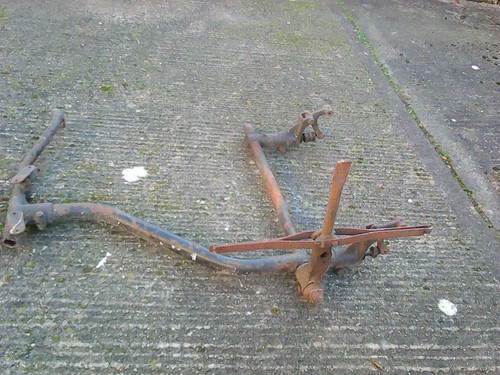 Vintage sidecar chassis - vintage, frame