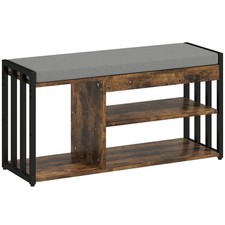HOMCOM Shoe Storage Bench w/