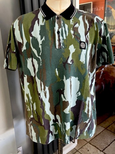 Stone island camo polo shirt - island,