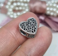 Genuine Pandora Silver Filled with Romance Heart Charm   💕 S925 ALE  R23a