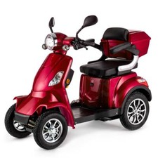 4 Wheeled ELECTRIC MOBILITY SCOOTER 1000W VELECO FASTER RED