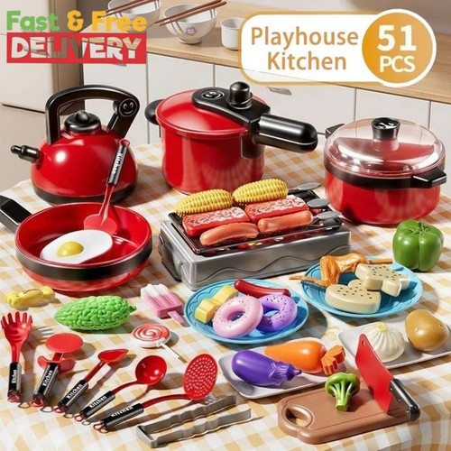 Kids girl play kitchen toy - play,