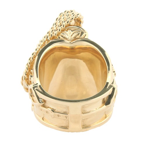 9ct yellow gold saddle ring - 9ct,