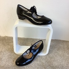 Katz Dancewear Black Patent Tap Shoes UK5 EU38 VGC