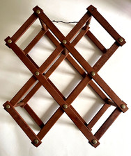 Collapsable Wooden Table Bottle Rack, 37 x 32 cm