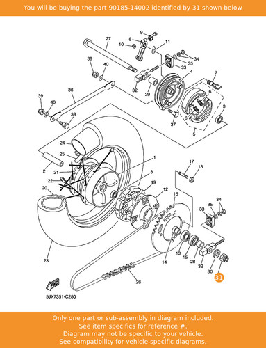 Yamaha nut self locking - yamaha, nut,