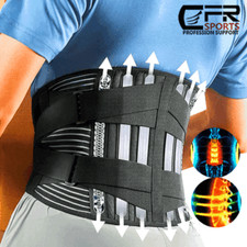 Double Pull Lumbar Lower Back Support Belt Brace Neoprene For Spine Posture Pain