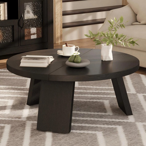 Wooden round coffee - wooden,