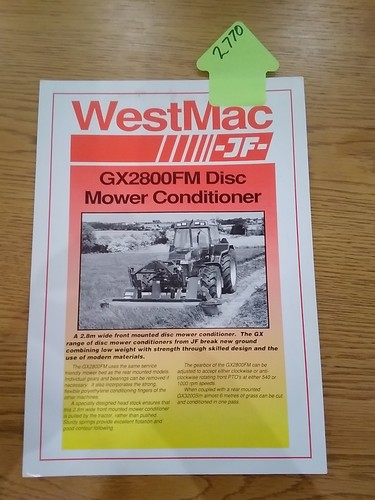 Wesrmac mower conditioner - wesrmac,
