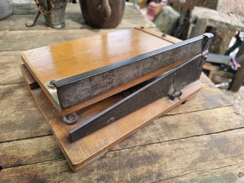 Vintage wooden paper cutter - wooden,