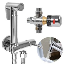 Handheld Toilet Bidet Sprayer for Toilet Thermostatic Mixer Valve Feminine Wash