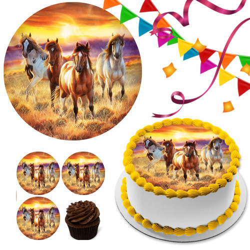 Horse pony cake topper party - pony,