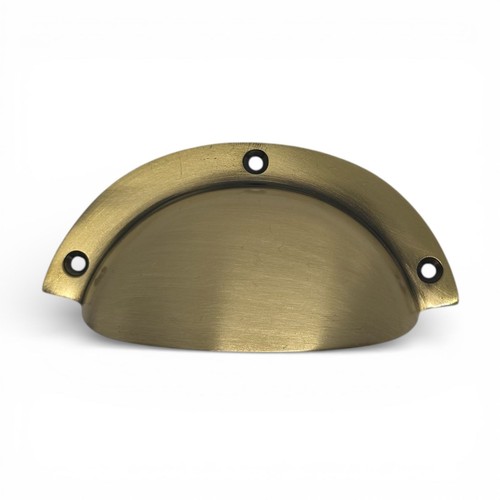 Antique brass cup pull handle - brass,