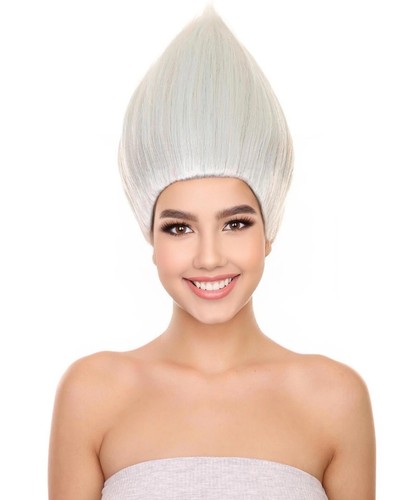 Silver trolls wig adult - trolls,