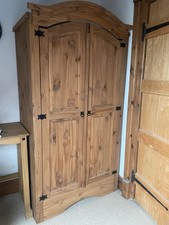 Solid 2 Door Pine Wardrobe