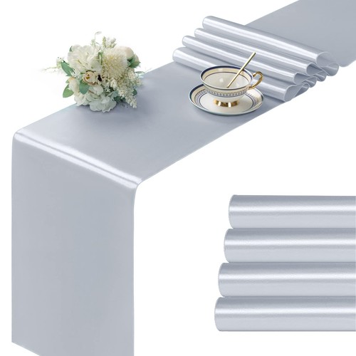 Grey satin bright smooth - grey, table