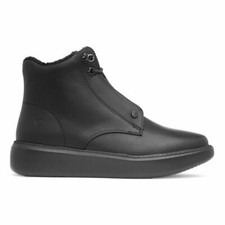 Heavenly Feet Womens Boots Black Ankle Litesoles Faux Fur Lined Zoom SIZE