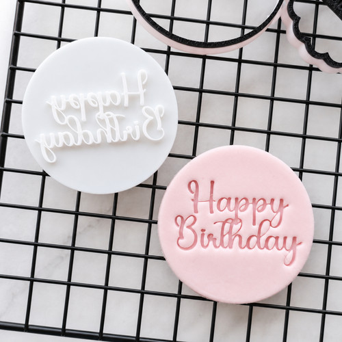 Happy birthday cookie stamp - birthday,