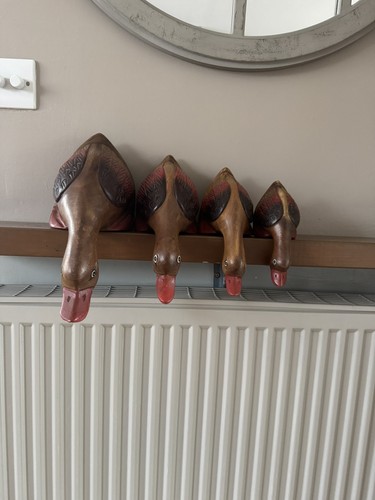 Carved wooden duck - wooden, family