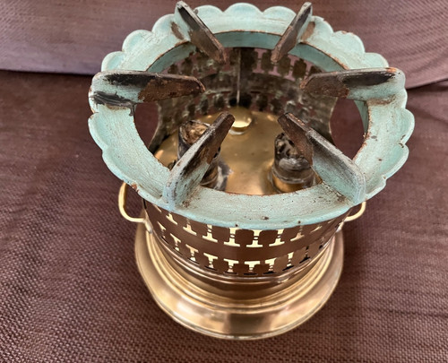 Antique french brass oil - brass,