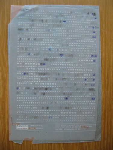 Sheet letraset upper - sheet,