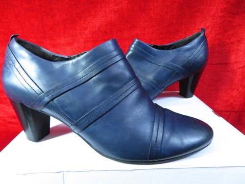 Hogl navy leather ankle shoes - navy,