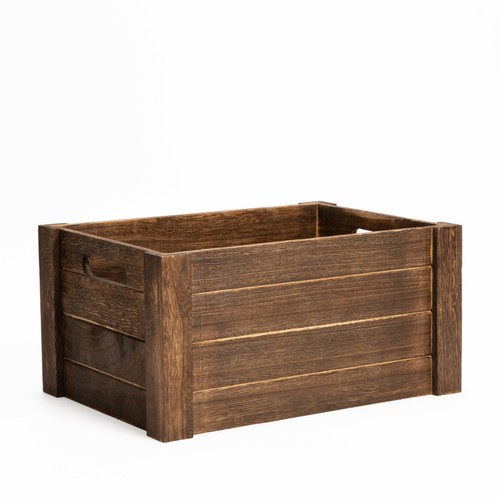 Brown oval cut wooden crates - oval,