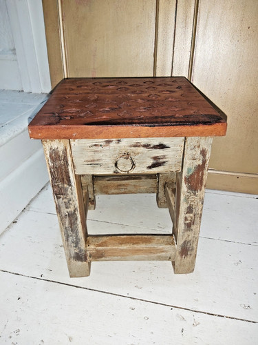 Handmade indian stool - indian,