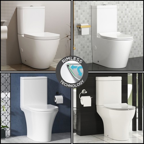 Close coupled rimless toilet - rimless,
