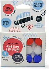 Putty Buddies – FloTek Silicone Floating Ear Plugs – 3 Pair Pack  - FREE UK P&P!