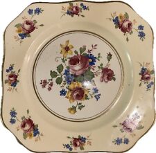 Antique Soho Pottery Ambassador Ware Floral Sandwich Bone China Plate