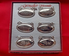 6x Vintage DECANTER LABEL  SET