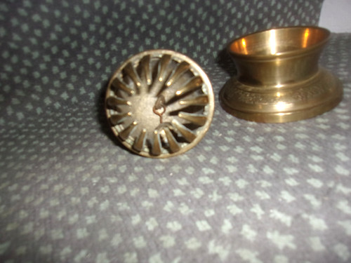 Vintage indian engraved brass - indian,