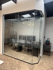 Glass Office Partition 12mm Various Sizes. Job Lot.
