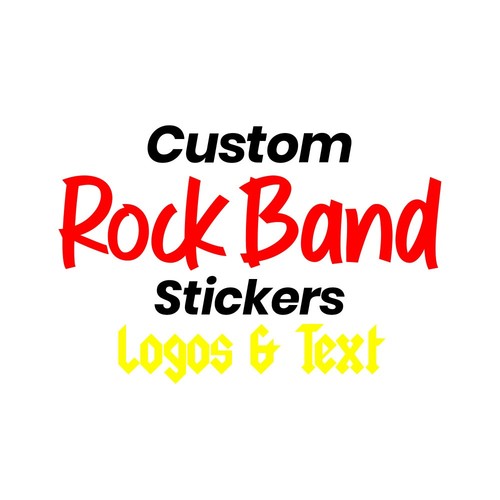 Rock band logo text custom - band,