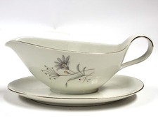 Vintage Winterling Bavaria 8" Gravy Boat Floral Gold Trim German Porcelain BE959