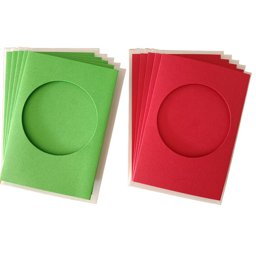 Circle aperture tri fold card - aperture,