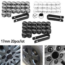20PCS 17mm Car Wheel Nut Lug Cover Hub Screw Caps Glossy Bolt Rims Tire w/ Tool