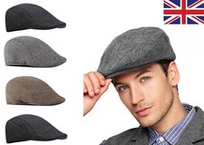 Peaky Blinders Hat Newsboy Flat Cap Herringbone Tweed Wool Baker Boy Gatsby