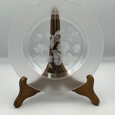 Etched Glass Plate Hummingbird