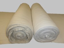 COTTON THERMAL CURTAIN DOMETTE INTERLINING in WHITE or NATURAL