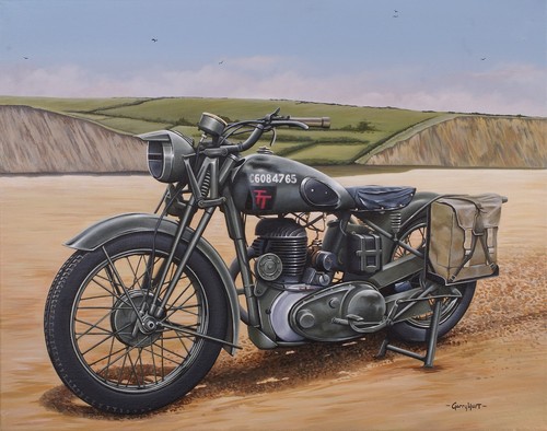 Bsa m20 motorcycle art a4 - wd,