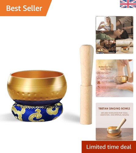 Mini gold tibetan singing bowl - tibetan,
