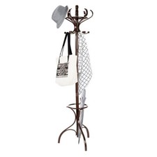 Floor Standing Hat Coat Rack Stand Hanger Umbrella Stand Hall Tree Rack 12 Hook