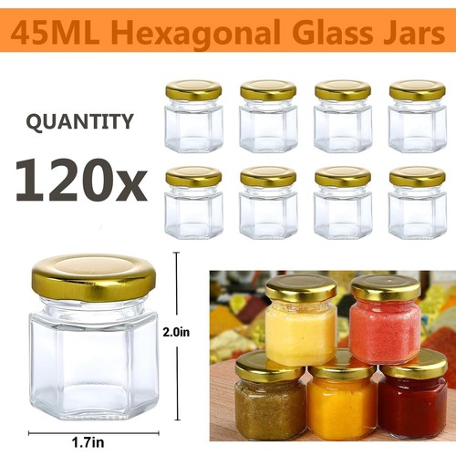 45ml hexagon glass - glass, spice