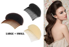 2 x Hair Style Volume Bouffant Beehive Shaper Bumpit Bump Foam - Large And Small