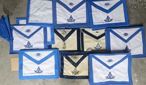 Vtg masonic regalia apron - apron, lot