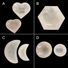 Selenite Crystal Bowl – 8cm & 10cm – Polished Healing Stone for Cleansing